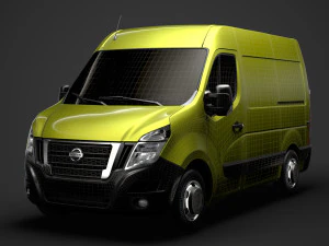 nissan nv 400 l1h2 van 2020 3D Model