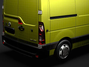 nissan nv 400 l1h2 van 2020 3D Model