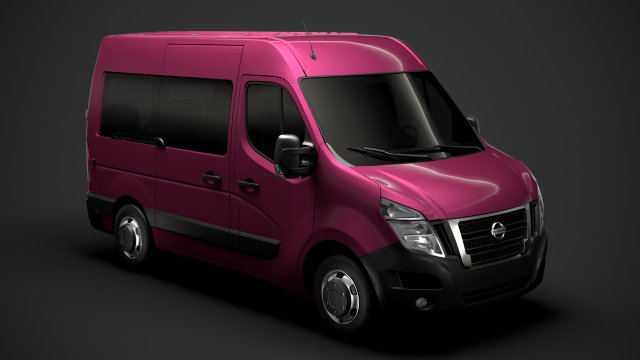 nissan nv 400 l1h2 windowvan 2020 3Dモデル .c4d .max .obj .3ds .fbx .stl .blend 