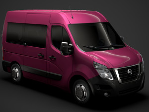 nissan nv 400 l1h2 windowvan 2020 3D 模型