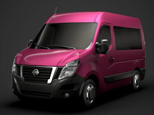 nissan nv 400 l1h2 windowvan 2020 3D Model