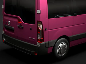 nissan nv 400 l1h2 windowvan 2020 3D Model