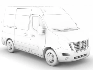 nissan nv 400 l1h2 windowvan 2020 3D Model