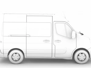 nissan nv 400 l1h2 windowvan 2020 3D Model