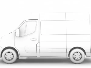nissan nv 400 l1h2 windowvan 2020 3D Model