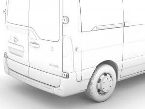 nissan nv 400 l1h2 windowvan 2020 3D Model