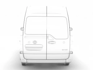 nissan nv 400 l1h2 windowvan 2020 3D Model