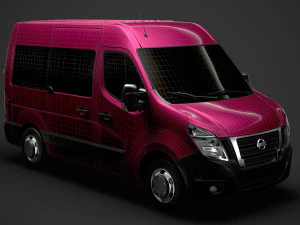 nissan nv 400 l1h2 windowvan 2020 3D Model