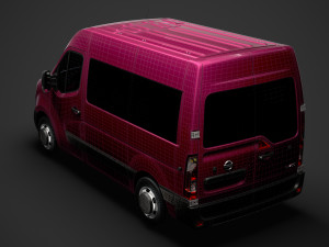 nissan nv 400 l1h2 windowvan 2020 3Dモデル