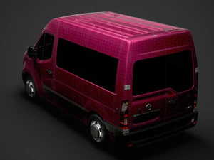 nissan nv 400 l1h2 windowvan 2020 3D Model