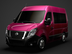 nissan nv 400 l1h2 windowvan 2020 3Dモデル