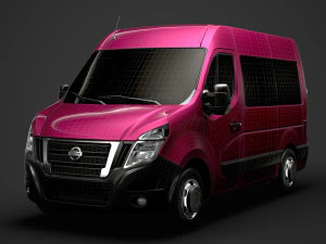 nissan nv 400 l1h2 windowvan 2020 3D Model