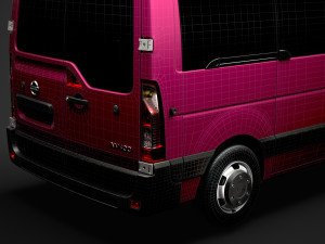 nissan nv 400 l1h2 windowvan 2020 3Dモデル