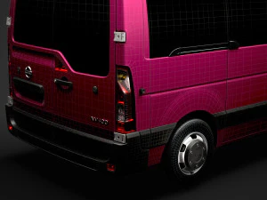 nissan nv 400 l1h2 windowvan 2020 3D Model