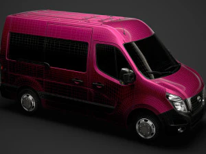 nissan nv 400 l1h2 windowvan 2020 3D Model