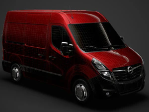 opel movano l1h2 van 2020 3D Model