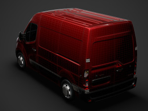 opel movano l1h2 van 2020 3D 模型
