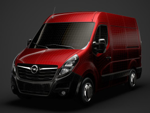 opel movano l1h2 van 2020 3D 模型