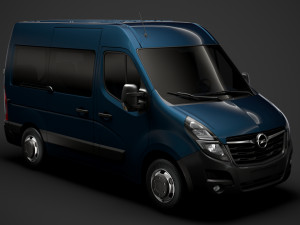 opel movano l1h2 windowvan 2020 3D Модель