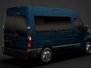 opel movano l1h2 windowvan 2020 Modelo 3D