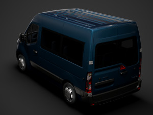 opel movano l1h2 windowvan 2020 Modelo 3D