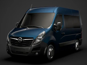 opel movano l1h2 windowvan 2020 3D Model