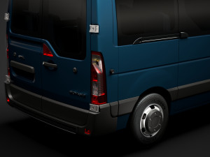 opel movano l1h2 windowvan 2020 Modelo 3D