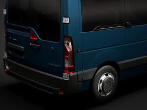 opel movano l1h2 windowvan 2020 3D Model
