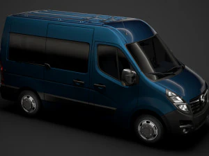 opel movano l1h2 windowvan 2020 3D Model