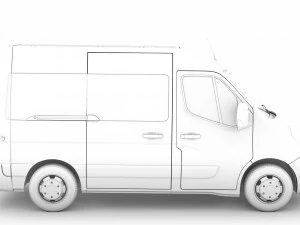 opel movano l1h2 windowvan 2020 3D Model