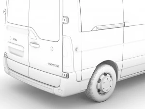 opel movano l1h2 windowvan 2020 3D Model
