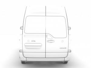opel movano l1h2 windowvan 2020 Modelo 3D
