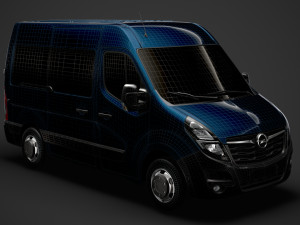 opel movano l1h2 windowvan 2020 Modelo 3D