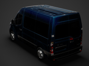 opel movano l1h2 windowvan 2020 Modelo 3D