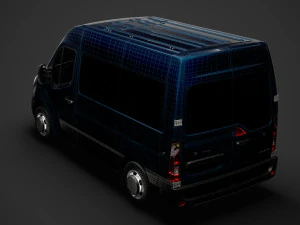 opel movano l1h2 windowvan 2020 3D Model