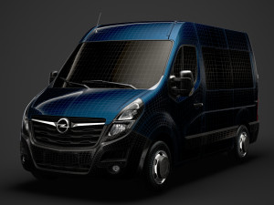 opel movano l1h2 windowvan 2020 Modelo 3D