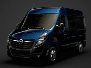 opel movano l1h2 windowvan 2020 3D Model
