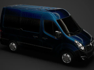 opel movano l1h2 windowvan 2020 3D Model