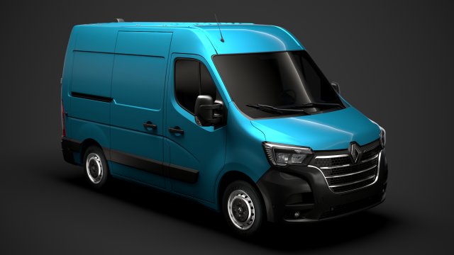renault master l1h2 van 2020 Modèle 3D .c4d .max .obj .3ds .fbx .stl .blend 
