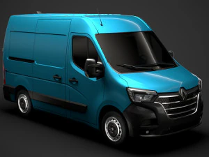 renault master l1h2 van 2020 3D Model