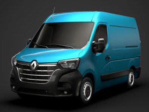 renault master l1h2 van 2020 3D Model