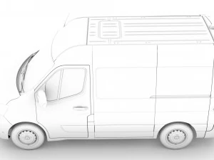 renault master l1h2 van 2020 3D Model