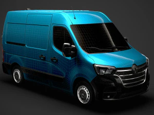 renault master l1h2 van 2020 3D Model