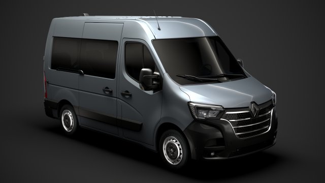 renault master l1h2 windowvan 2020 3D Модель .c4d .max .obj .3ds .fbx .stl .blend 