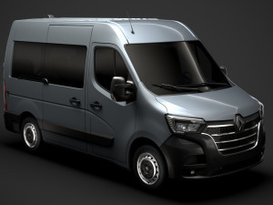 renault master l1h2 windowvan 2020 3D Model