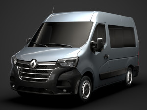 renault master l1h2 windowvan 2020 3D Модель