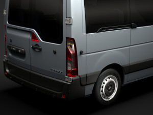 renault master l1h2 windowvan 2020 3D Модель
