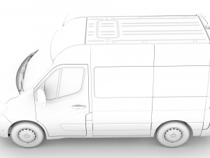 renault master l1h2 windowvan 2020 3D Модель