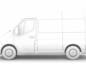 renault master l1h2 windowvan 2020 3D Модель