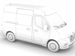 renault master l1h2 windowvan 2020 3D Модель